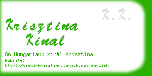 krisztina kinal business card