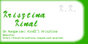 krisztina kinal business card